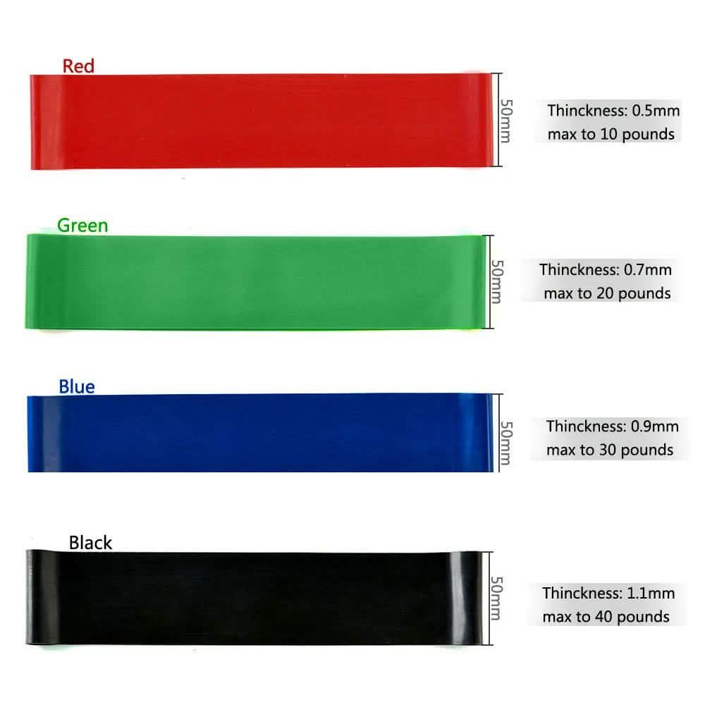4-Piece: Exercise Resistance Loop Bands Assisted Pull Up Yoga Training Fitness - DailySale