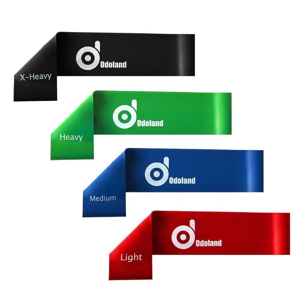 4-Piece: Exercise Resistance Loop Bands Assisted Pull Up Yoga Training Fitness - DailySale