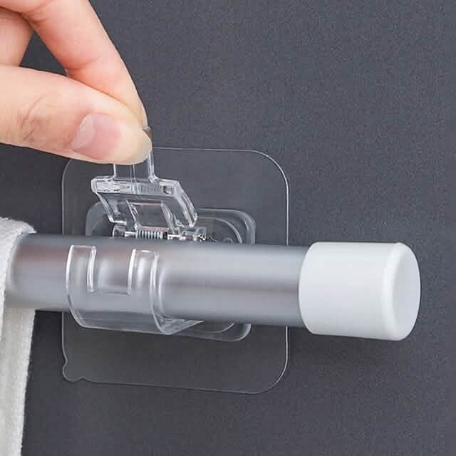4-Piece: No Drill Curtain Rod Hook Holder Furniture & Decor - DailySale