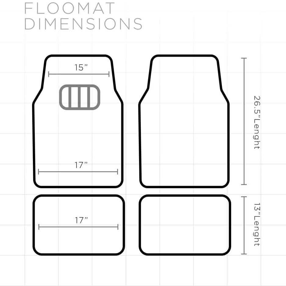 4-Piece: OxGord Luxe Carpet-Floor-Mats Set Automotive - DailySale