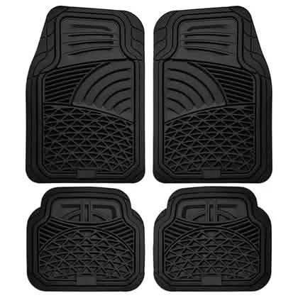 4-Piece: OxGord Universal Fit Heavy-Duty Rubber Car-Floor Mats Set Automotive - DailySale