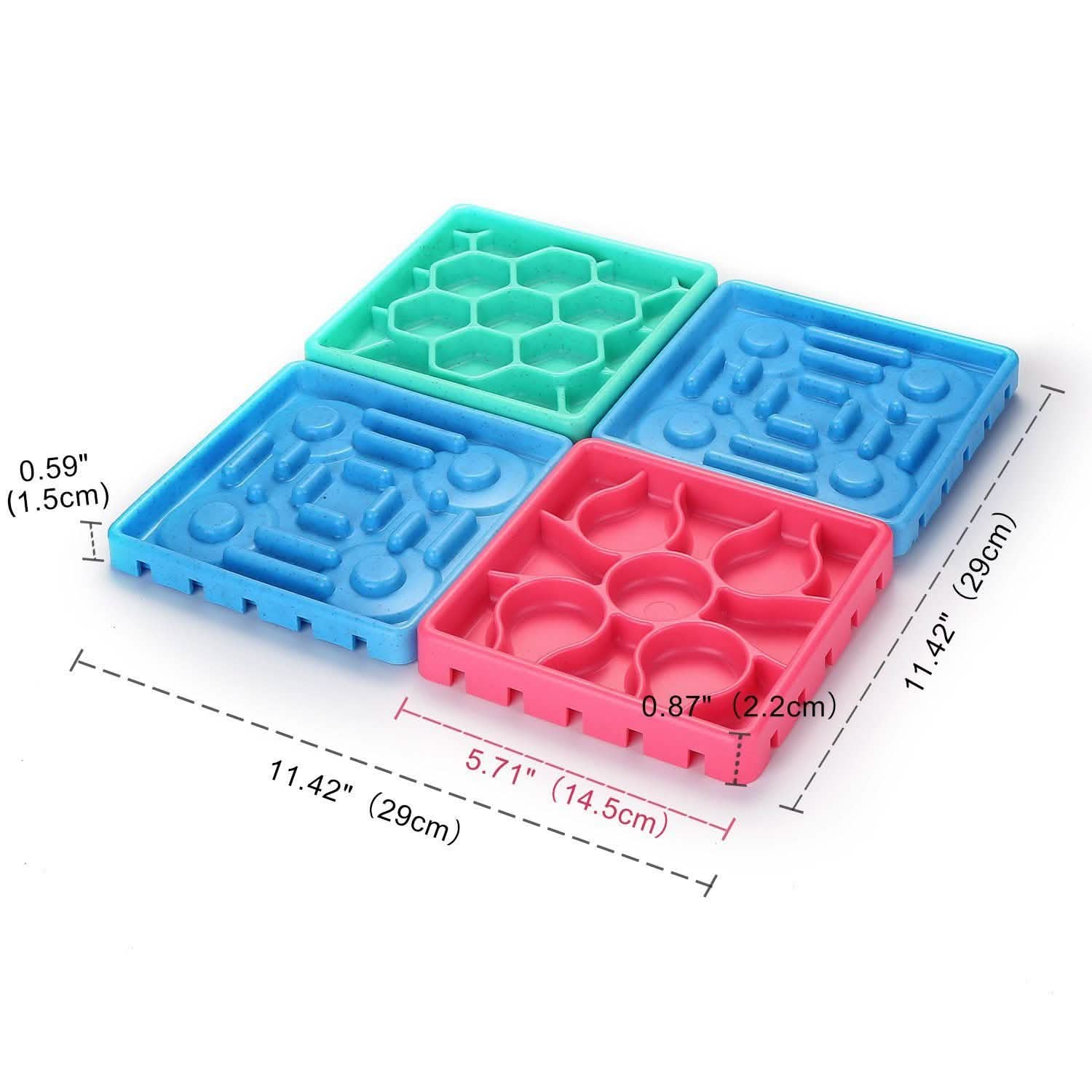 4-Piece: Pet Slow Feeder and Licking Tray Set Pet Supplies - DailySale