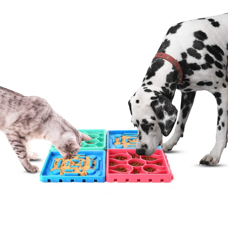 4-Piece: Pet Slow Feeder and Licking Tray Set Pet Supplies - DailySale