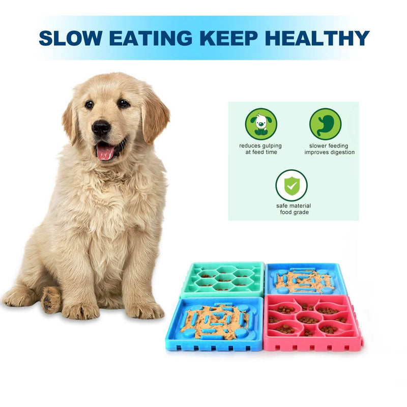 4-Piece: Pet Slow Feeder and Licking Tray Set Pet Supplies - DailySale
