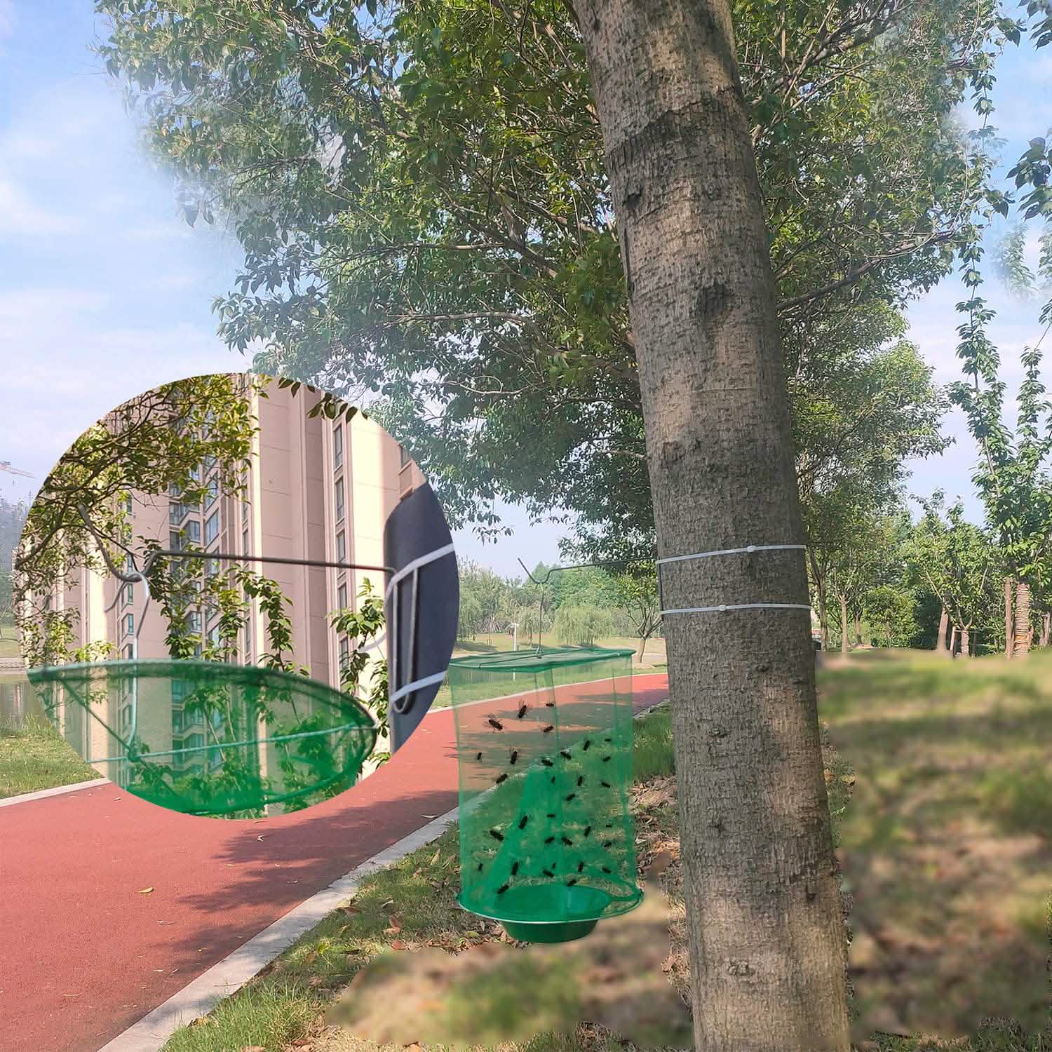 4-Piece: Ranch Fly Trap with Bait Set Pest Control - DailySale