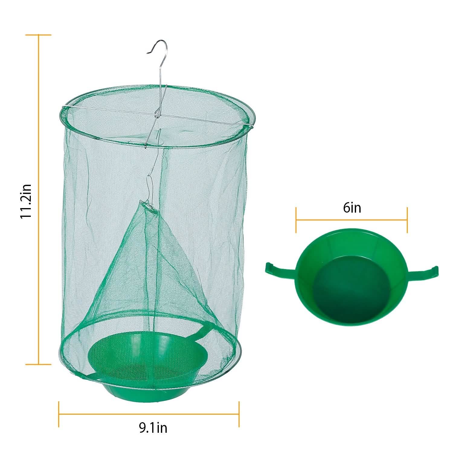 4-Piece: Ranch Fly Trap with Bait Set Pest Control - DailySale