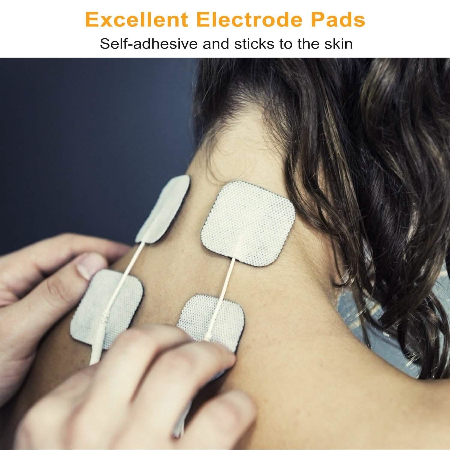 4-Piece: Reusable Self-Adhesive Replacement Electrode Pads Wellness - DailySale