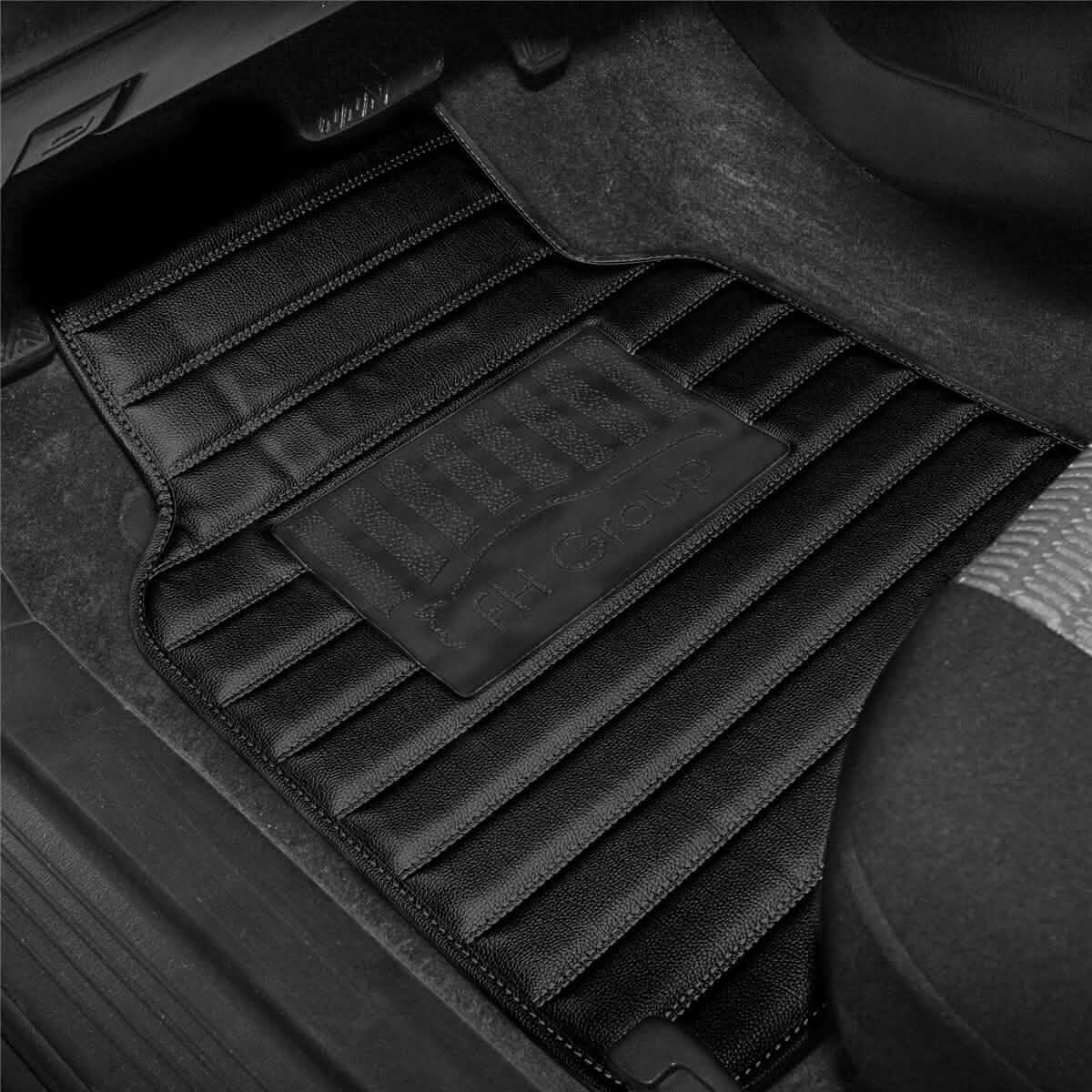 4-Piece Set: Heavy Duty Non-Slip Faux Leather Floor Mats Automotive - DailySale