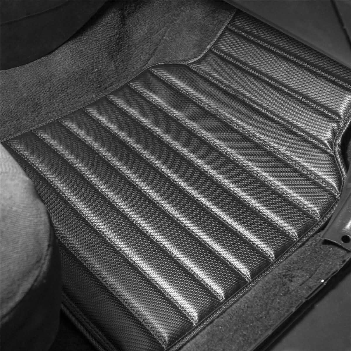 4-Piece Set: Heavy Duty Non-Slip Faux Leather Floor Mats Automotive - DailySale