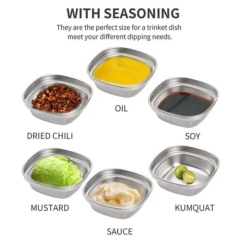 4-Piece Set: Stainless Steel Sauce Dish Kitchen Tools & Gadgets - DailySale
