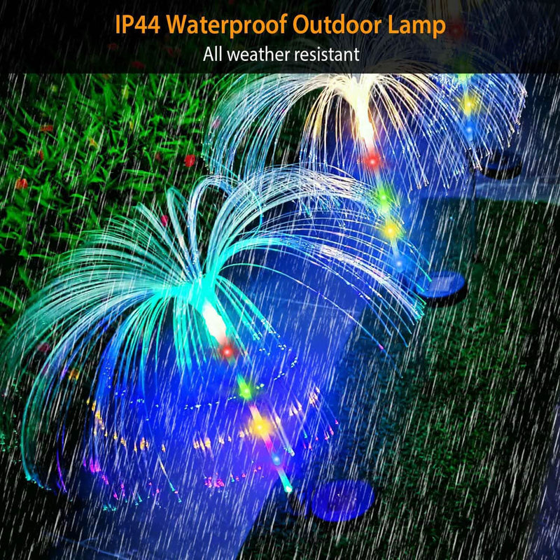 4-Piece: Solar Powered Jellyfish Lights Outdoor Lighting - DailySale