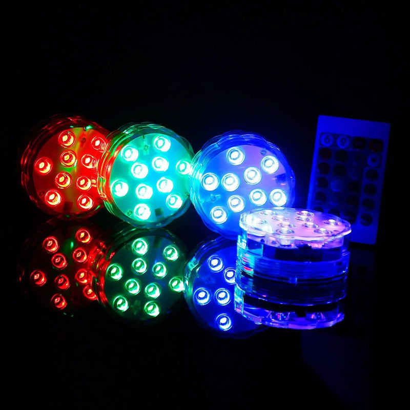 4-Piece: Submersible RGB LED Lights Indoor Lighting - DailySale