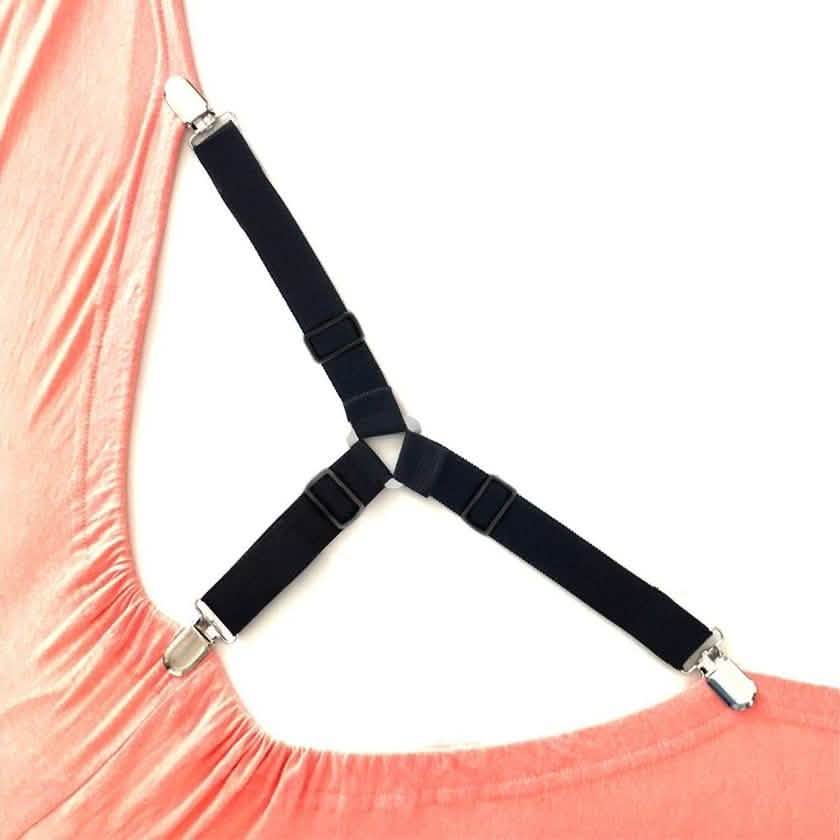 4-Piece: Triangle Bed Sheet Holder Fastener Grippers Clips Suspender Strap Linen & Bedding - DailySale