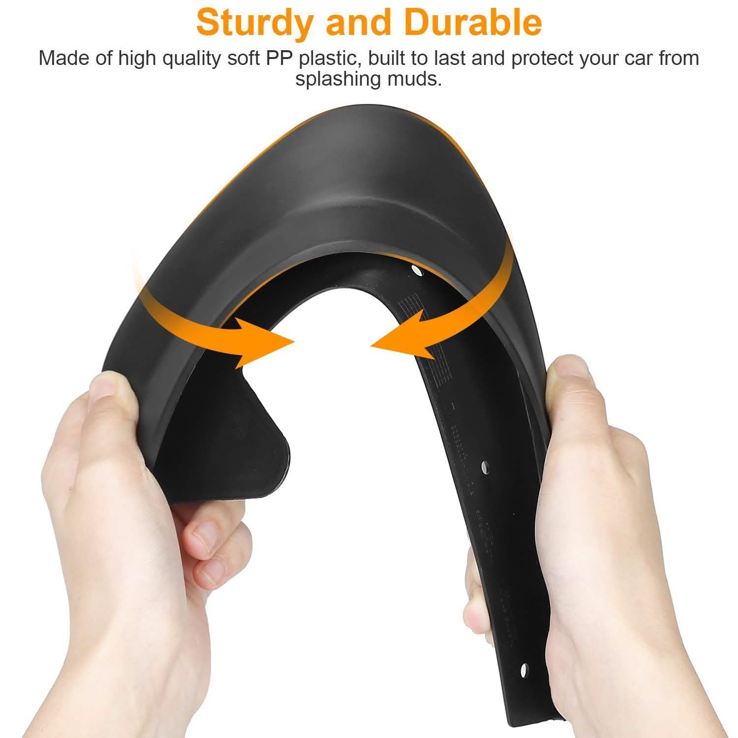 4-Piece: Universal Fit Car Mudguard Flaps Automotive - DailySale