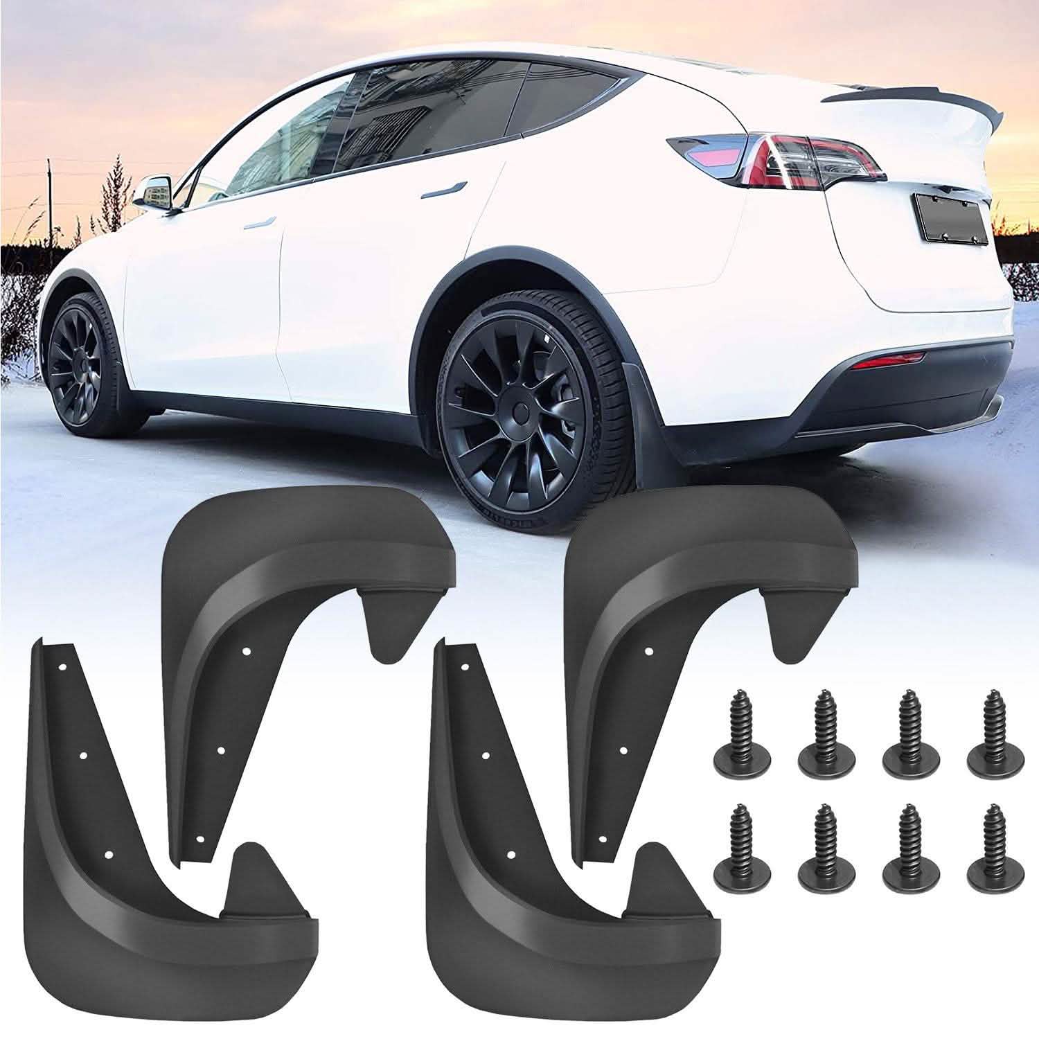 4-Piece: Universal Fit Car Mudguard Flaps Automotive - DailySale