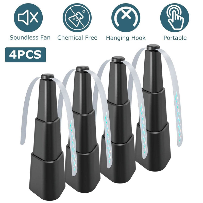 4-Pieces: Fly Repellent Fan Table Top Battery Powered Bug Deterrent Pest Control - DailySale