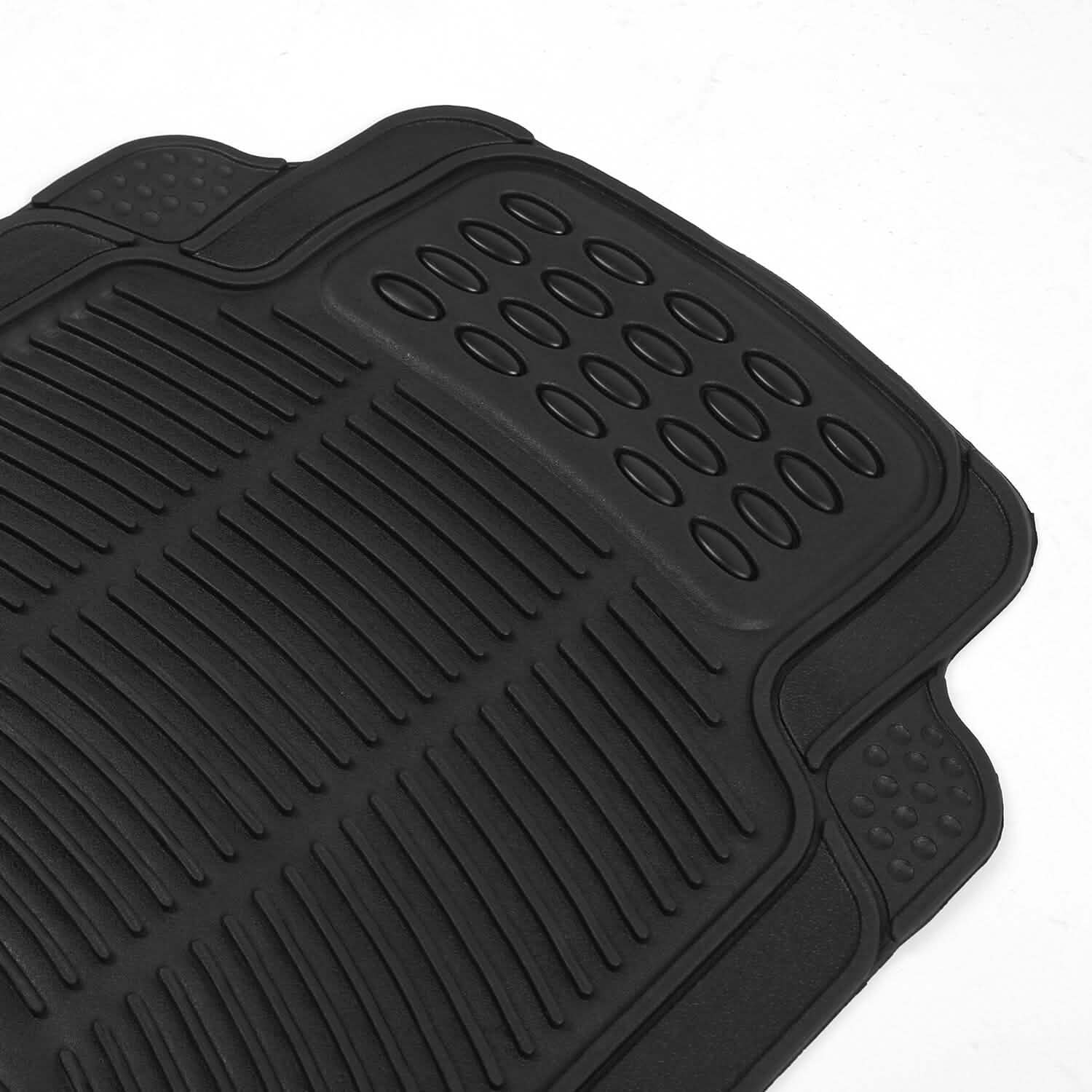 4-Pieces: Heavy Duty PVC Rubber Automotive Floor Mats with Trimmable Design Automotive - DailySale