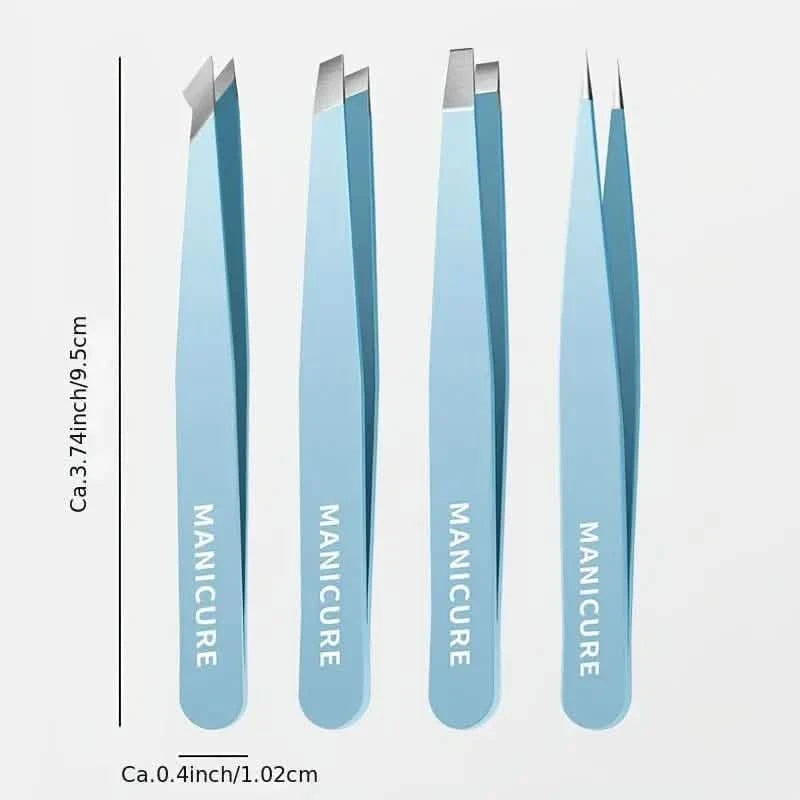 4-Pieces: High-Quality Eyebrow Tweezer Beauty & Personal Care - DailySale