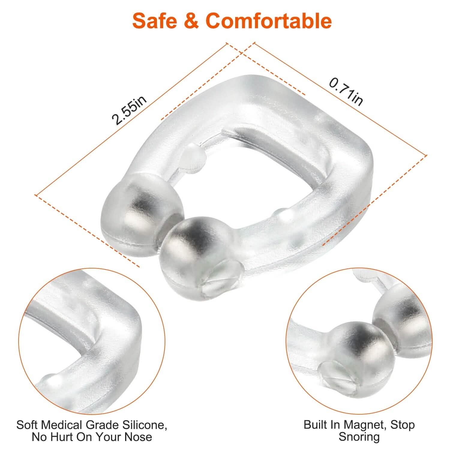 4-Pieces: Magnetic Nose Clip Anti Snoring Device Wellness - DailySale