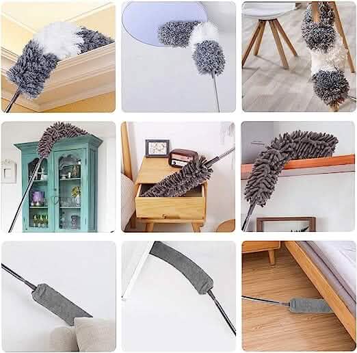 4-Pieces: Reusable Bendable Dusters with Extension Pole Everything Else - DailySale