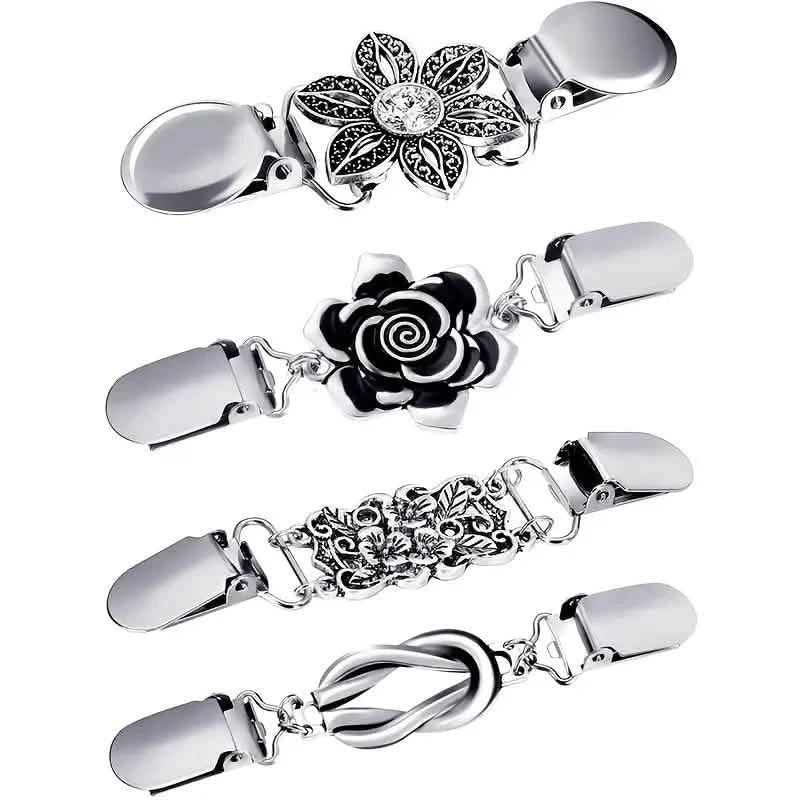 4-Pieces: Vintage Sweater Shawl Clips Retro Cardigan Collar Clips Women's Shoes & Accessories - DailySale