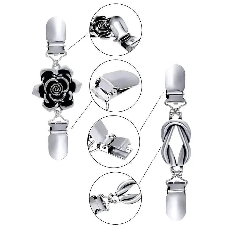 4-Pieces: Vintage Sweater Shawl Clips Retro Cardigan Collar Clips Women's Shoes & Accessories - DailySale