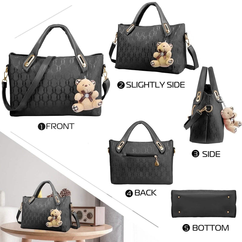 4-Pieces: Women Leather Handbag Bags & Travel - DailySale
