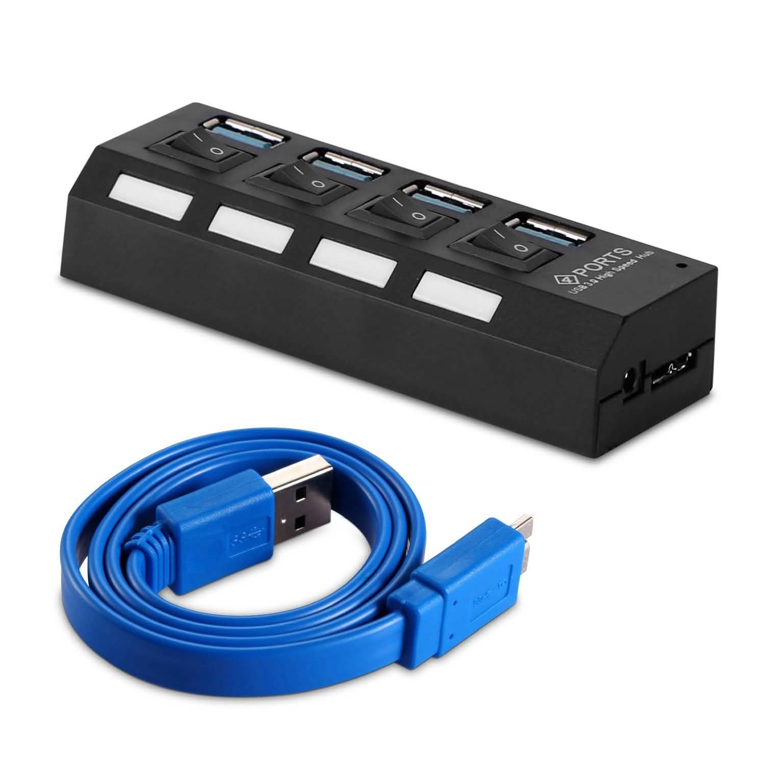 4 Port USB 3.0 Hub High Speed Adapter Computer Accessories - DailySale