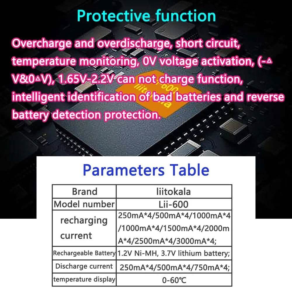 4 Slots Independent Charging Battery Charger Household Batteries & Electrical - DailySale