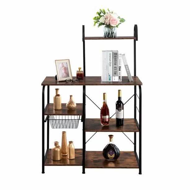4-Tier 3-Tier Shelf Vintage Kitchen Baker's Rack Utility Storage Shelf Furniture & Decor - DailySale