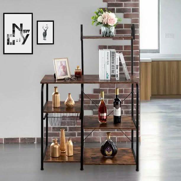 4-Tier 3-Tier Shelf Vintage Kitchen Baker's Rack Utility Storage Shelf Furniture & Decor - DailySale