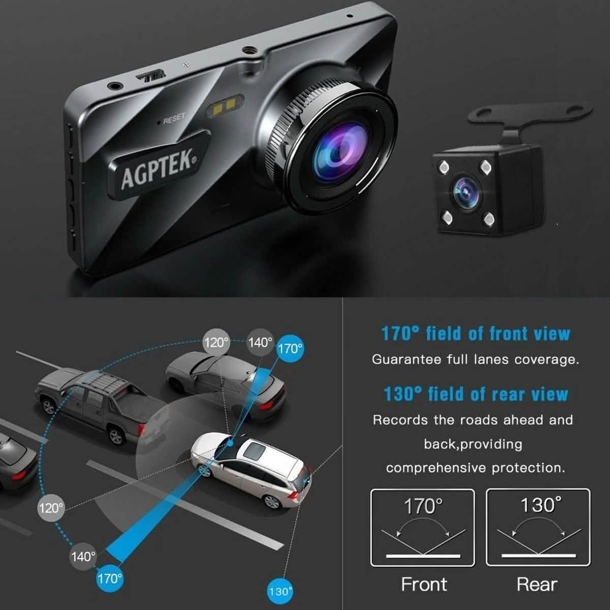 4" Vehicle 1080P Car Dashboard DVR Camera Video Recorder G-Sensor Dash Cam Auto Accessories - DailySale