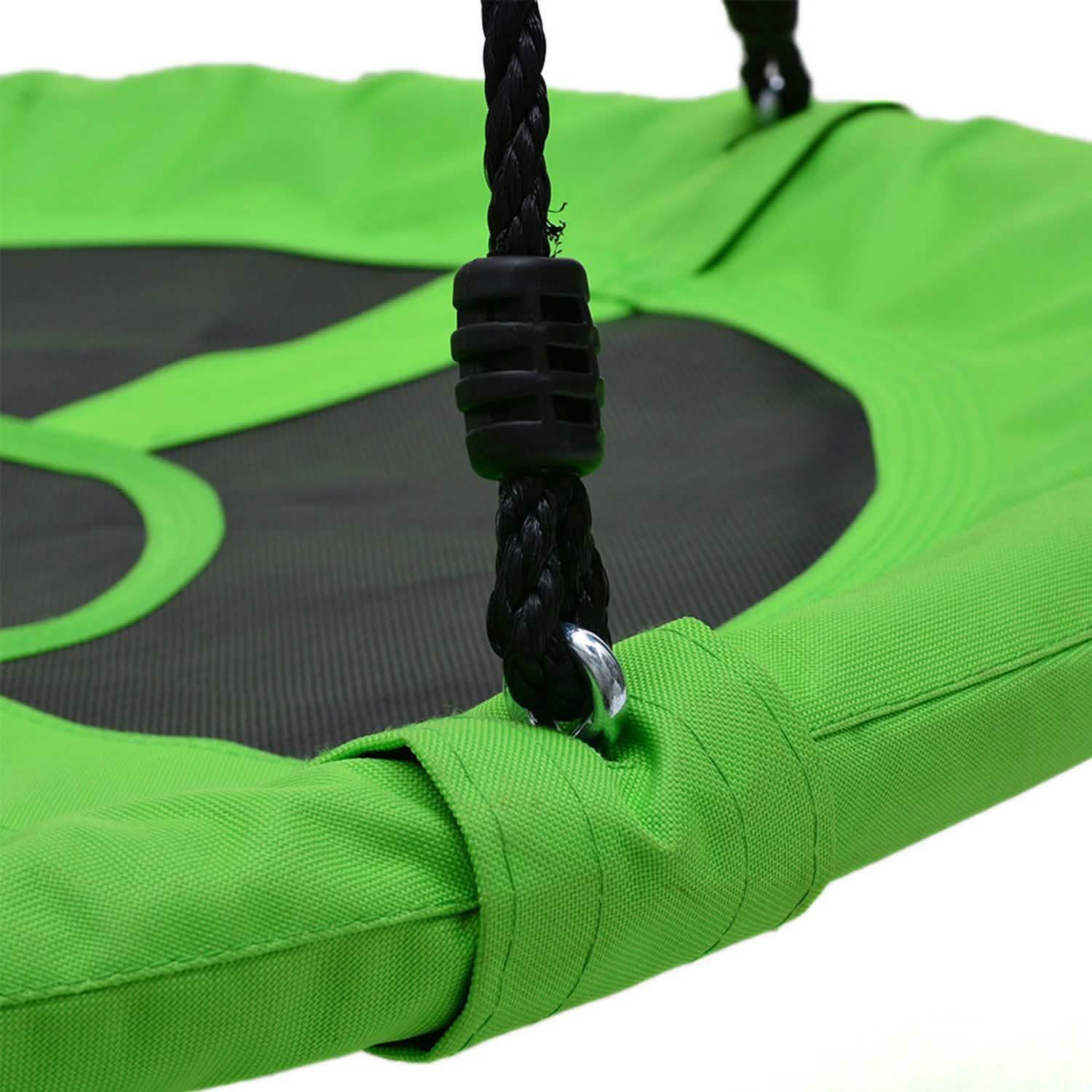 Closeup of rope hook of 40" Flying Saucer Tree Swing Chair Kids Round Hanging Rope Seat