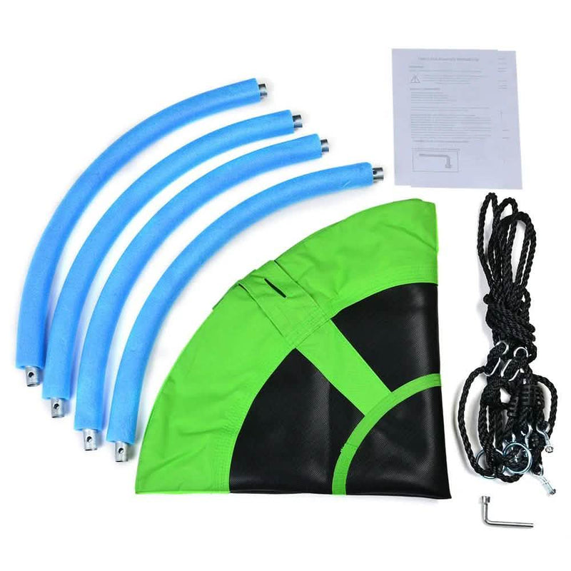 40 in Outdoor Tree Swing Hanging Rope Tire Saucer Seat Yard Mat Sports & Outdoors - DailySale