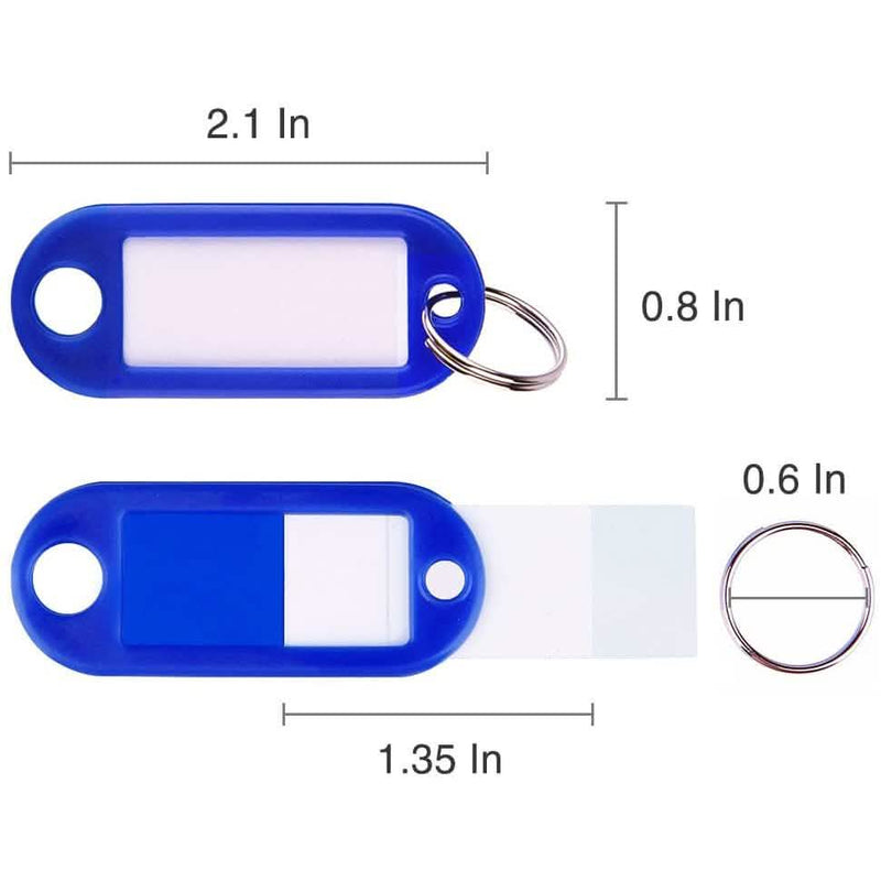 40-Pack: Uniclife Tough Plastic Key Tags with Split Ring Label Window Everything Else - DailySale
