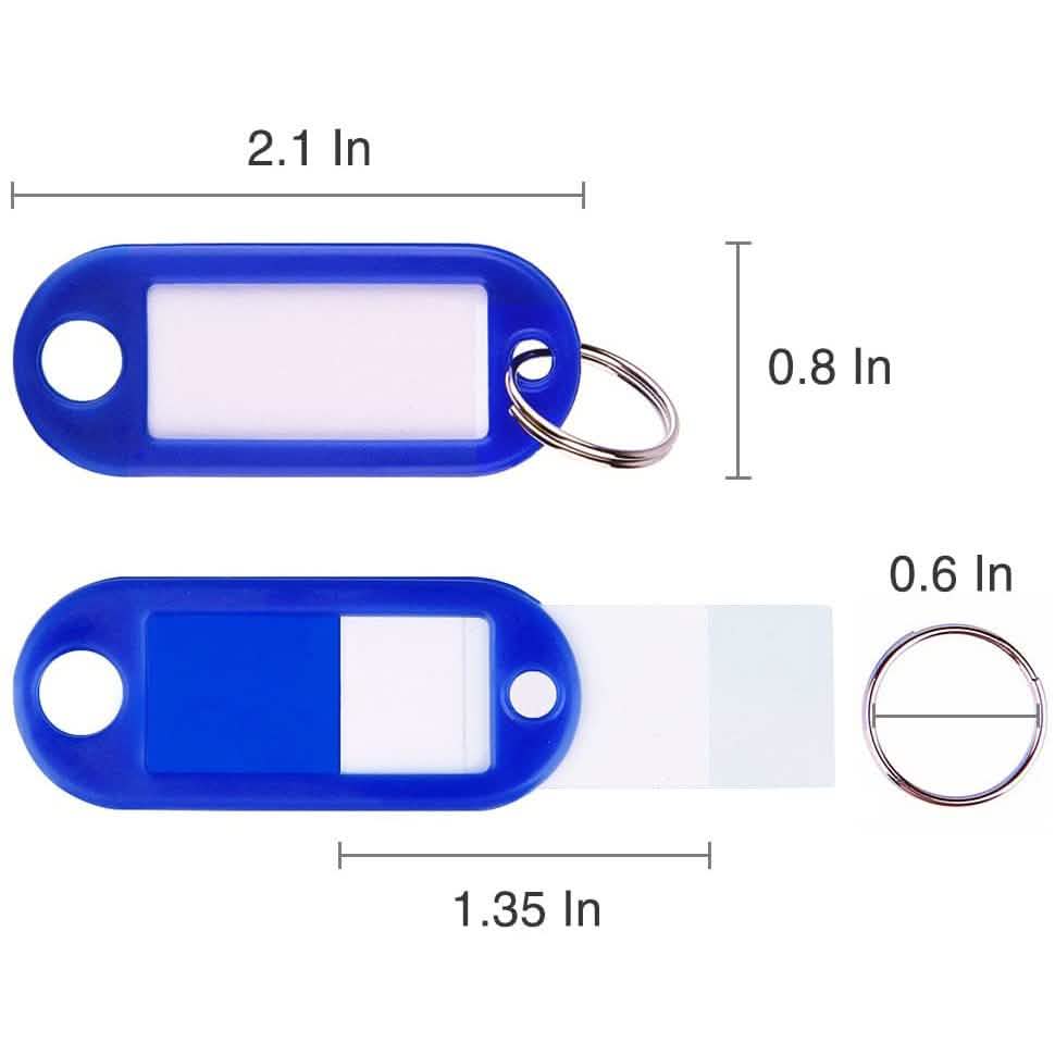 40-Pack: Uniclife Tough Plastic Key Tags with Split Ring Label Window Everything Else - DailySale