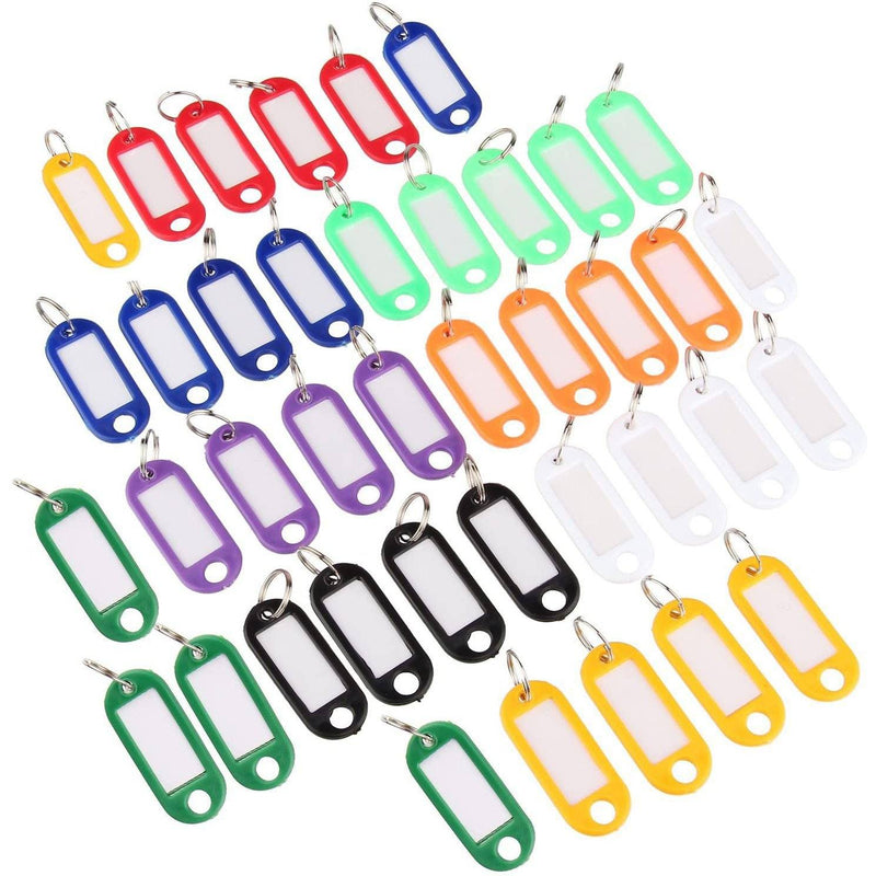 40-Pack: Uniclife Tough Plastic Key Tags with Split Ring Label Window Everything Else - DailySale