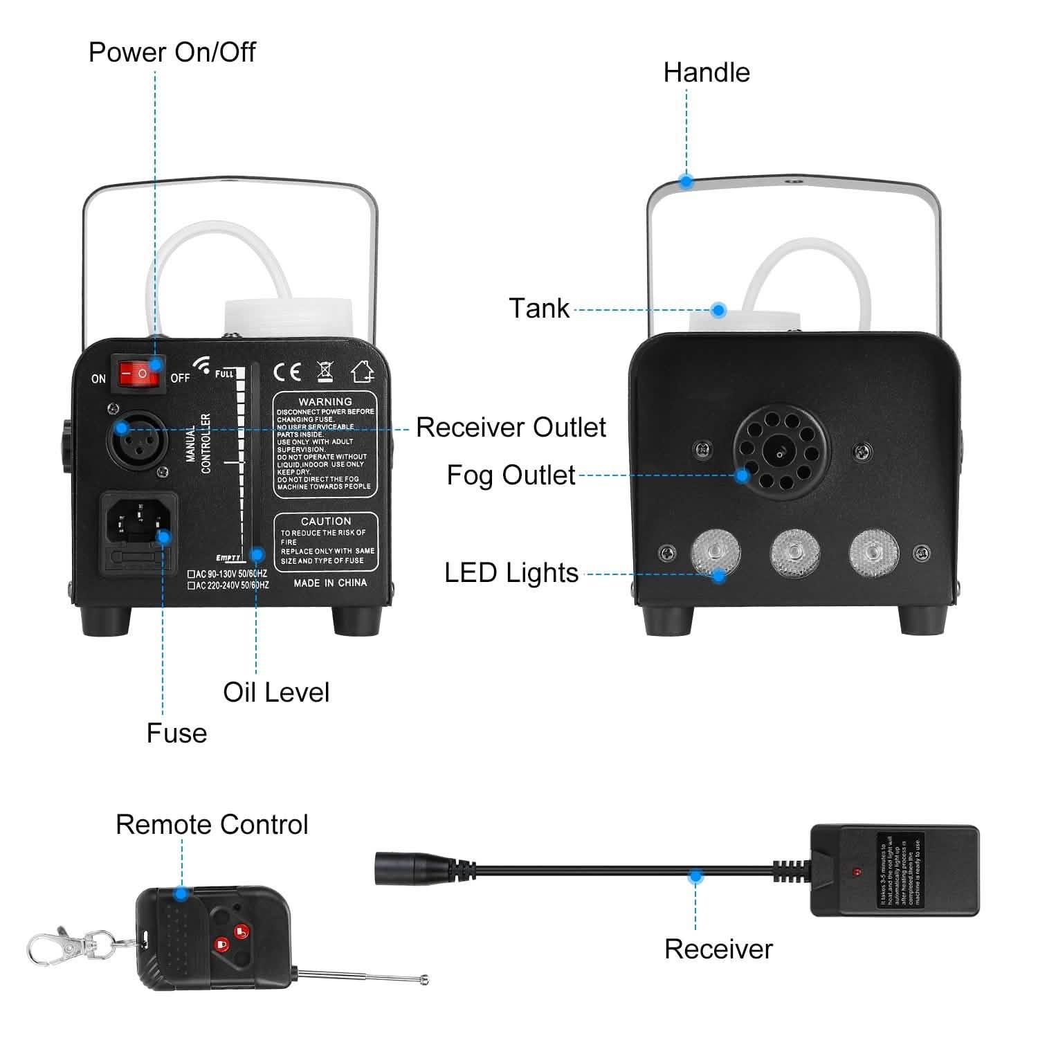 400W RGB LED Fog Machine Everything Else - DailySale