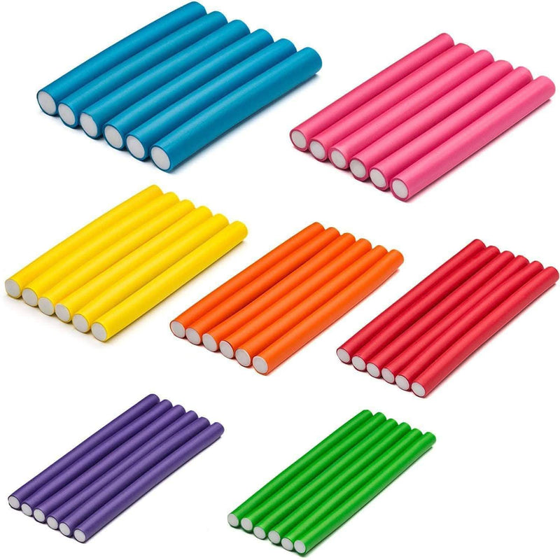 42-Pack: Tifara 7" Flexible Hair Rollers Beauty & Personal Care - DailySale