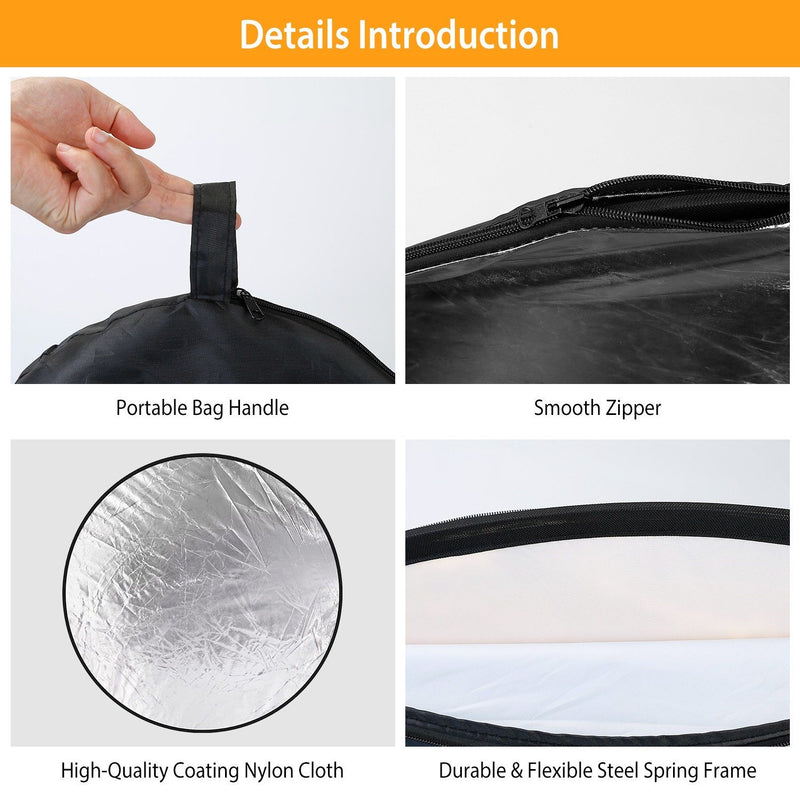 42.5" 5 In 1 Photography Round Light Collapsible Reflector Everything Else - DailySale