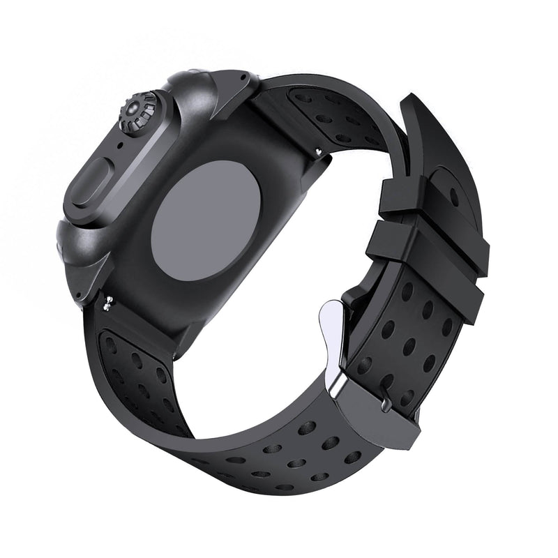 44 MM Full Cover Clear Case Screen Protector with Bands for Apple iWatch 4 and 5 Smart Watches - DailySale
