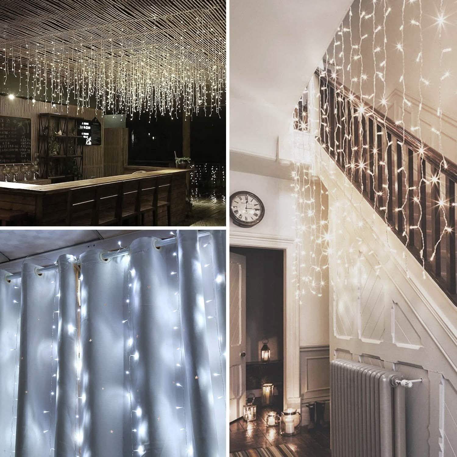 448 LED 6.6 x 19.6 Ft. LED Curtain Lights with 8 Light Modes and Memory Function Lighting & Decor - DailySale