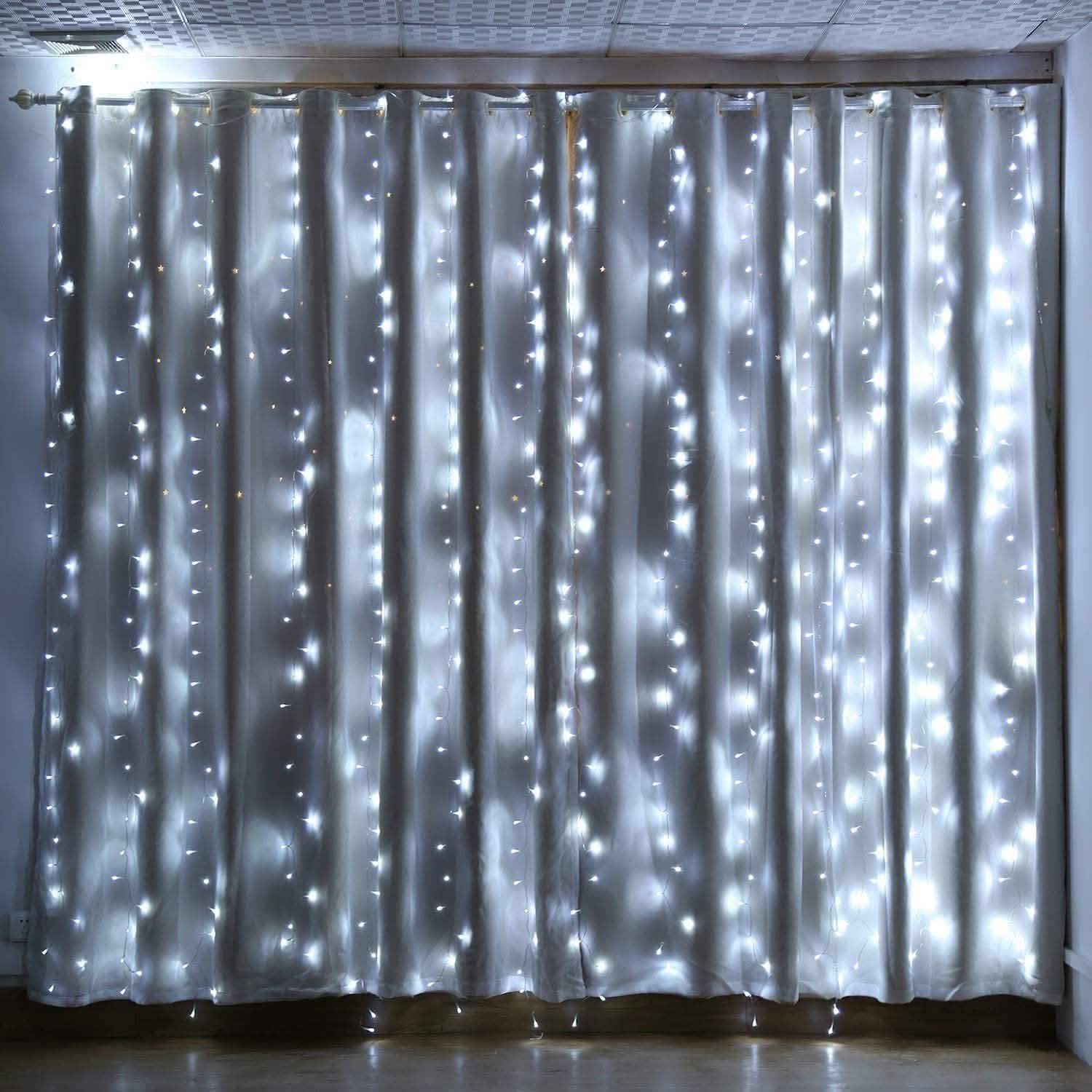 448 LED 6.6 x 19.6 Ft. LED Curtain Lights with 8 Light Modes and Memory Function Lighting & Decor - DailySale