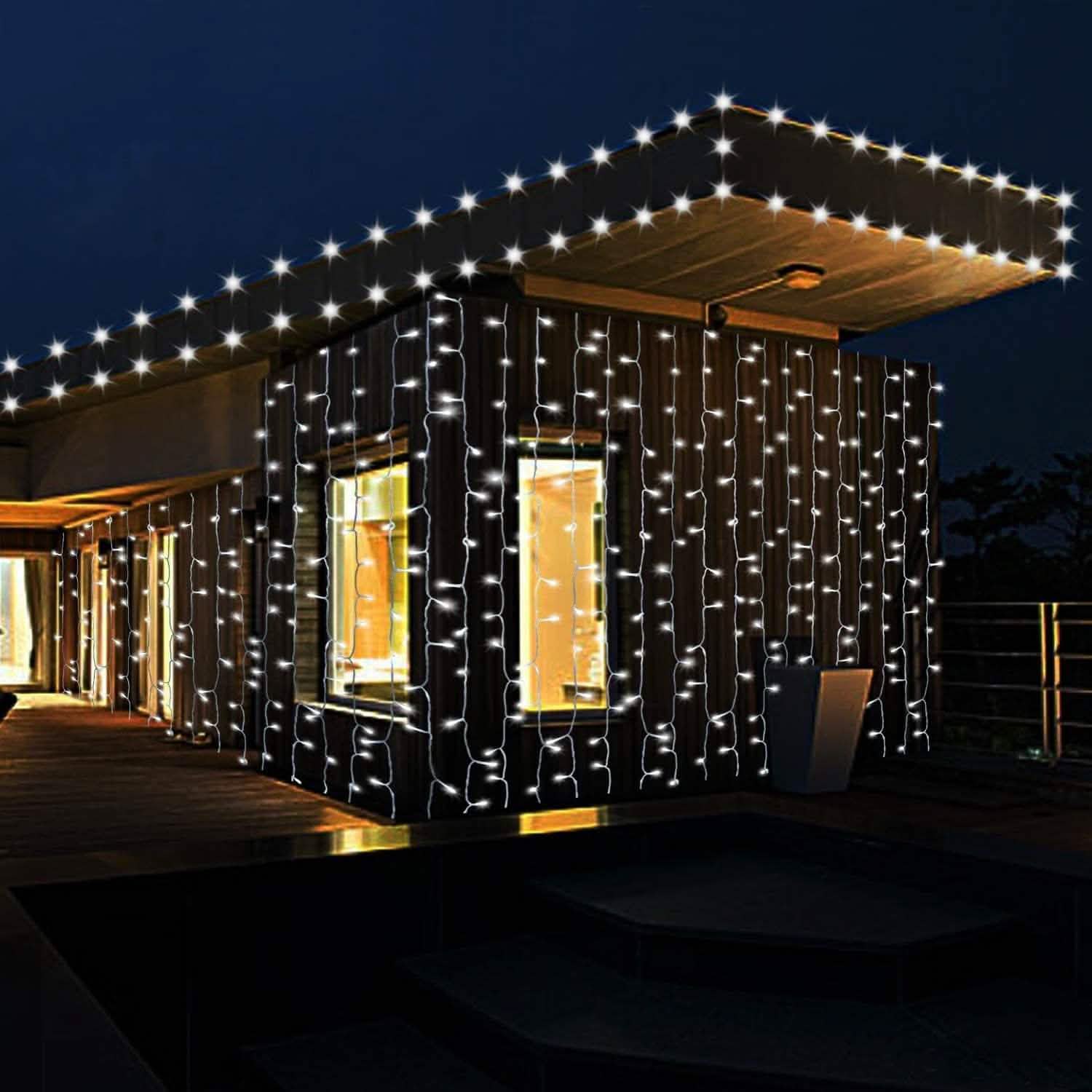 448 LED 6.6 x 19.6 Ft. LED Curtain Lights with 8 Light Modes and Memory Function Lighting & Decor - DailySale