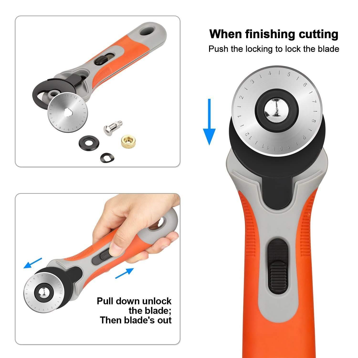 45mm Rotary Cutter Set with 8 Replacement Blades Everything Else - DailySale