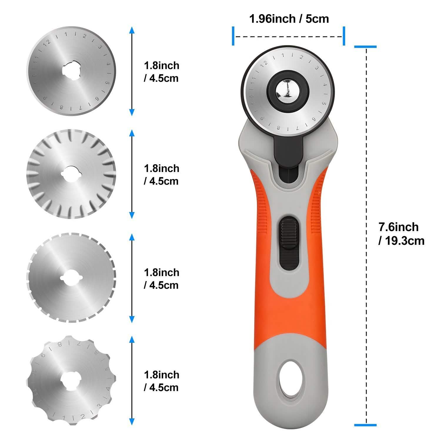 45mm Rotary Cutter Set with 8 Replacement Blades Everything Else - DailySale
