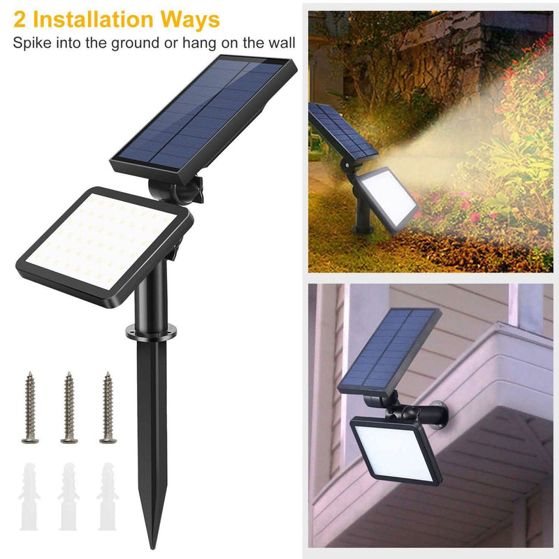 48 LED Solar Spotlight Outdoor Lighting & Decor - DailySale