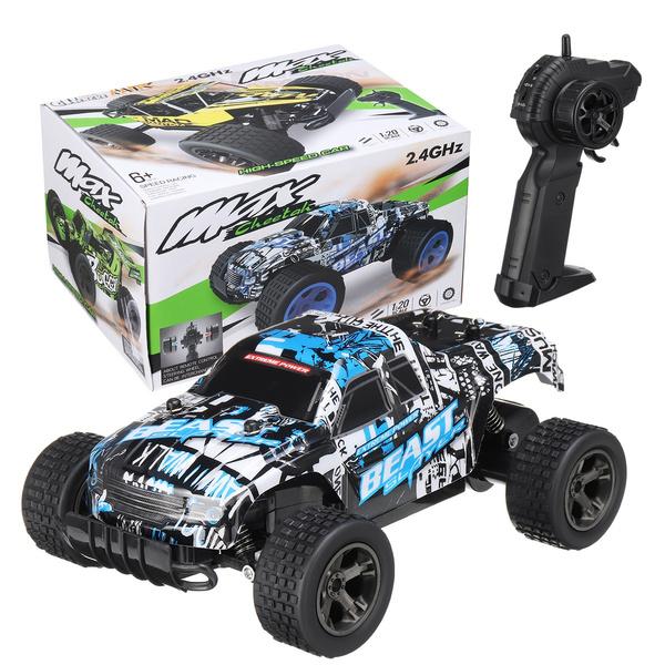 48KM/H 2.4ghz 1:20 Remote Control Car High Speed RC Truck Toys & Games Blue - DailySale