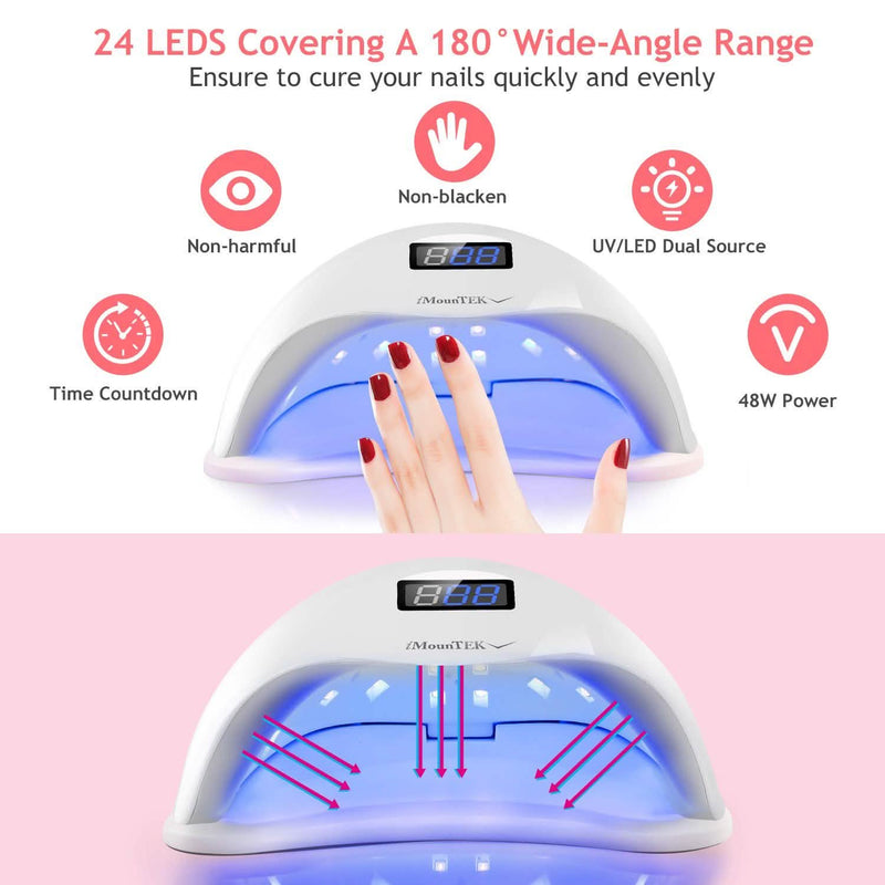 48W UV LED Nail Lamp Gel Polish Nail Dryer Beauty & Personal Care - DailySale