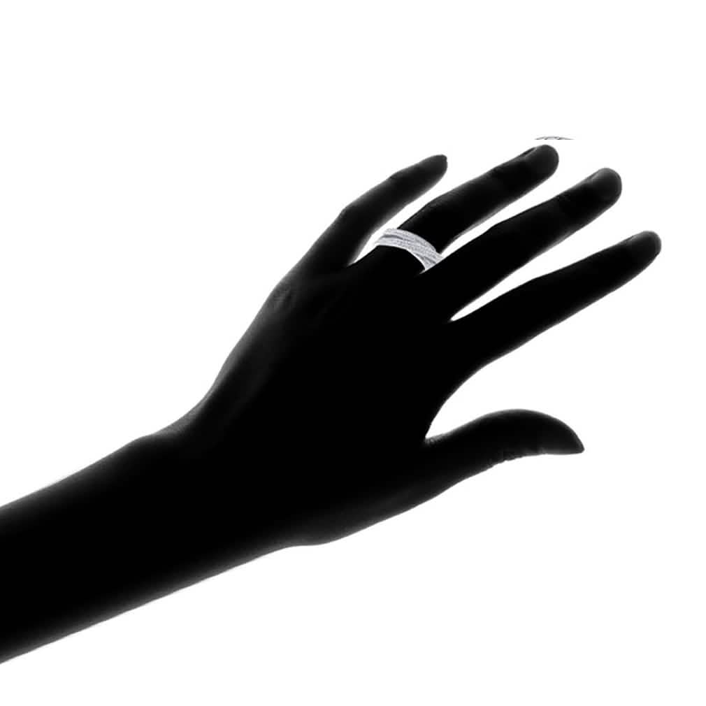 18K White Gold Plated Rolling Eternity Ring Made with Swarovski Elements - DailySale, Inc